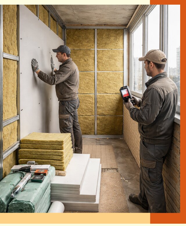 Утепление балкона в Брянске от 4838 руб. под ключ | ТепломастерБнк