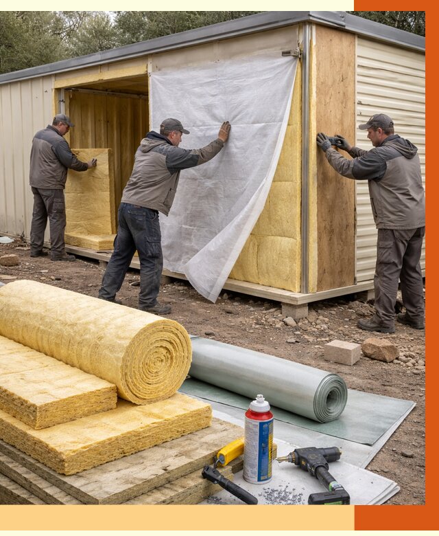 Утепление строительной бытовки в Брянске от 13439 руб. под ключ | ТепломастерБнк