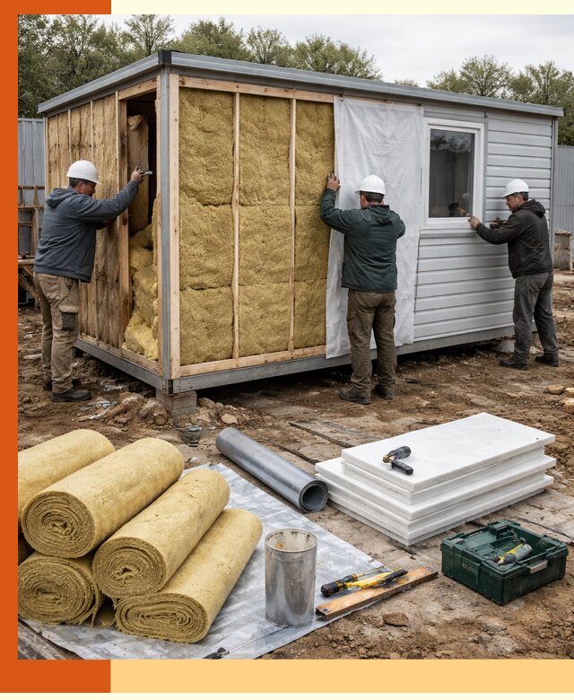 Утепление строительной бытовки под ключ в Брянске для любых условий