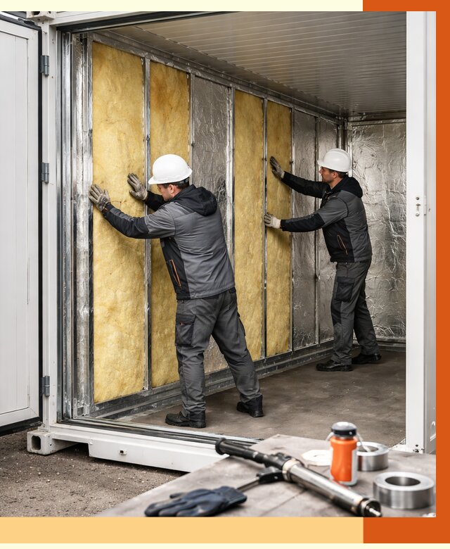 Утепление рефрижераторного контейнера в Брянске от 48380 руб./м² | ТепломастерБнк