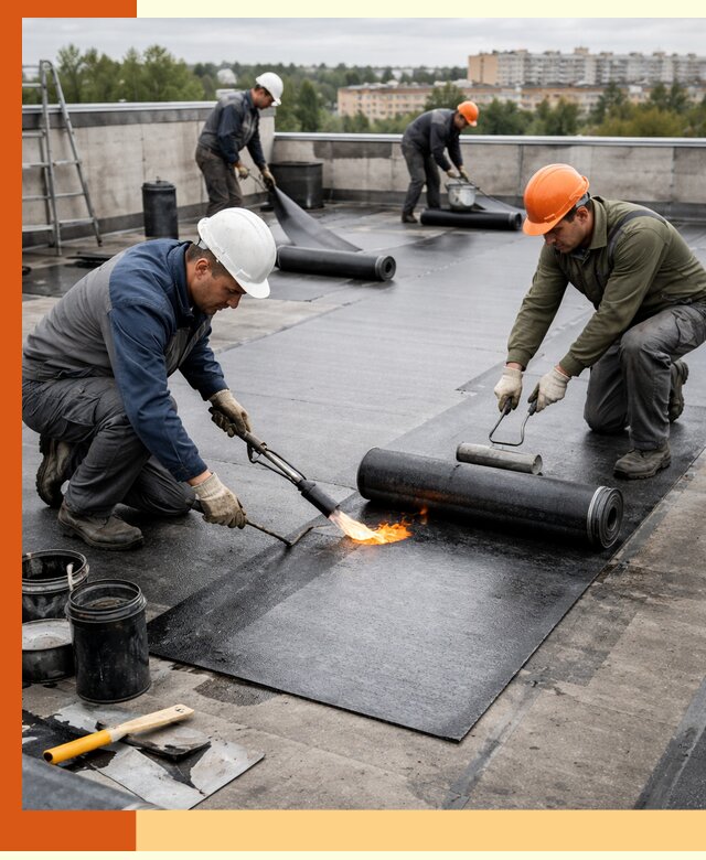 Профессиональная гидроизоляция плоской кровли в Брянске