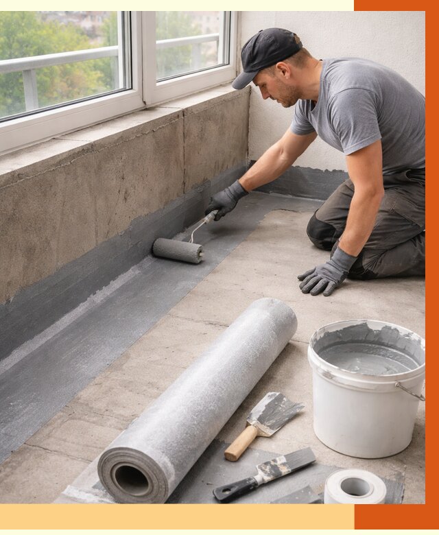 Профессиональная гидроизоляция балкона в Брянске от 4515 руб. | ТепломастерБнк